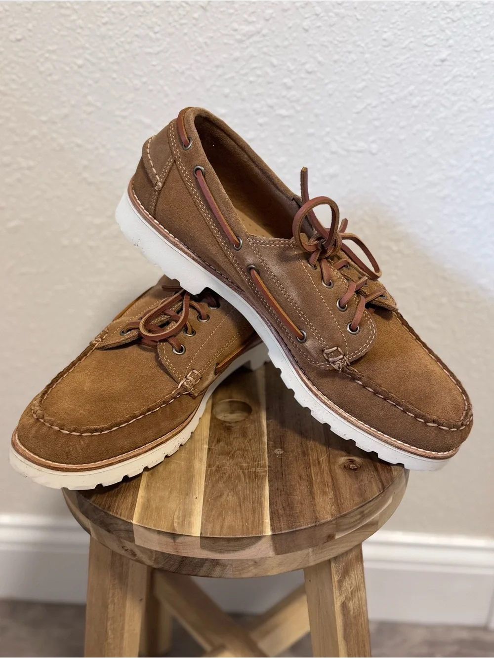 G.H. Bass Ranger Camp Moc Suede Brown Shoes Men’s EU 45 NIB